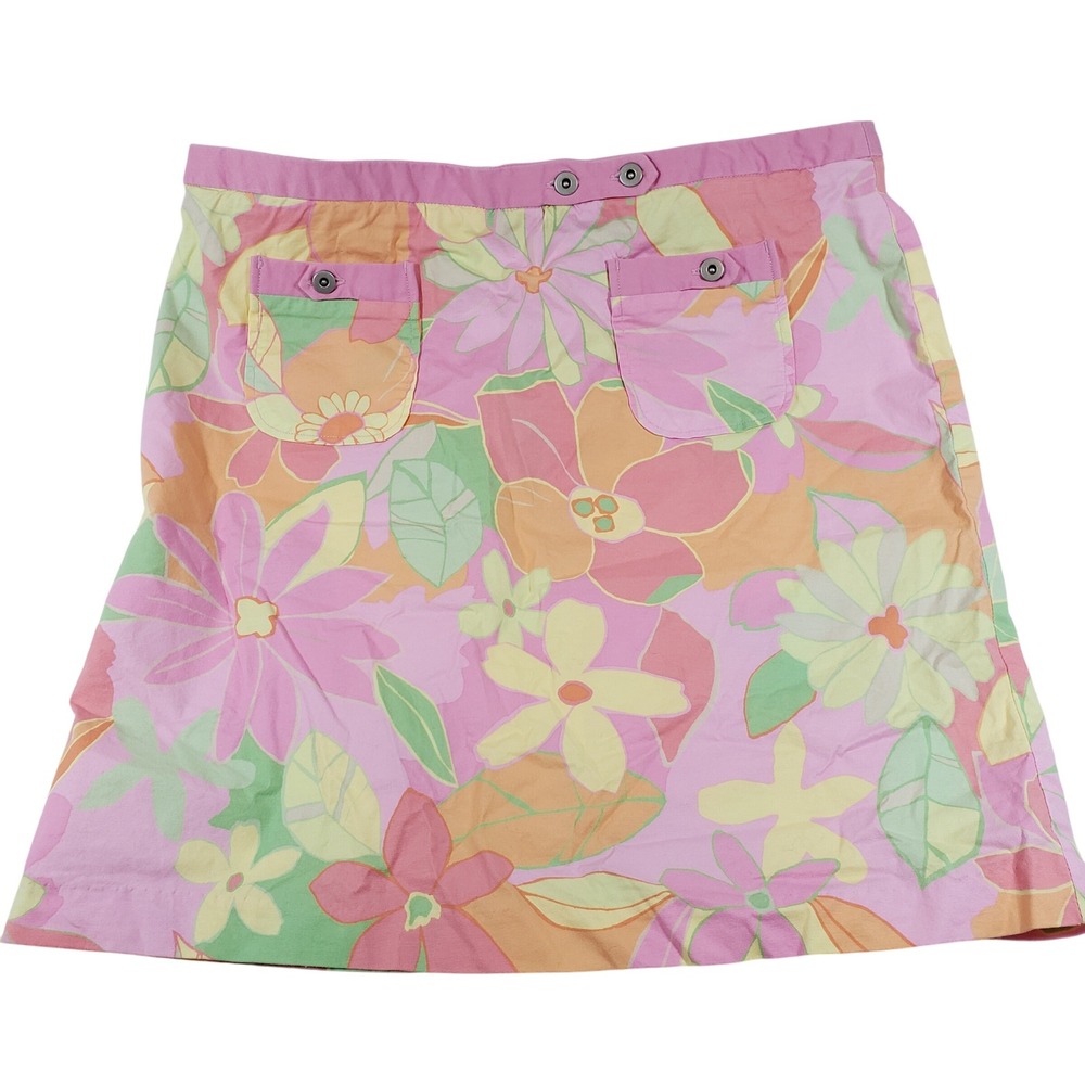 Sigrid Olsen Floral Skirt‎ Women's Size 10 A-Line Casual Spring Summer